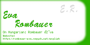 eva rombauer business card